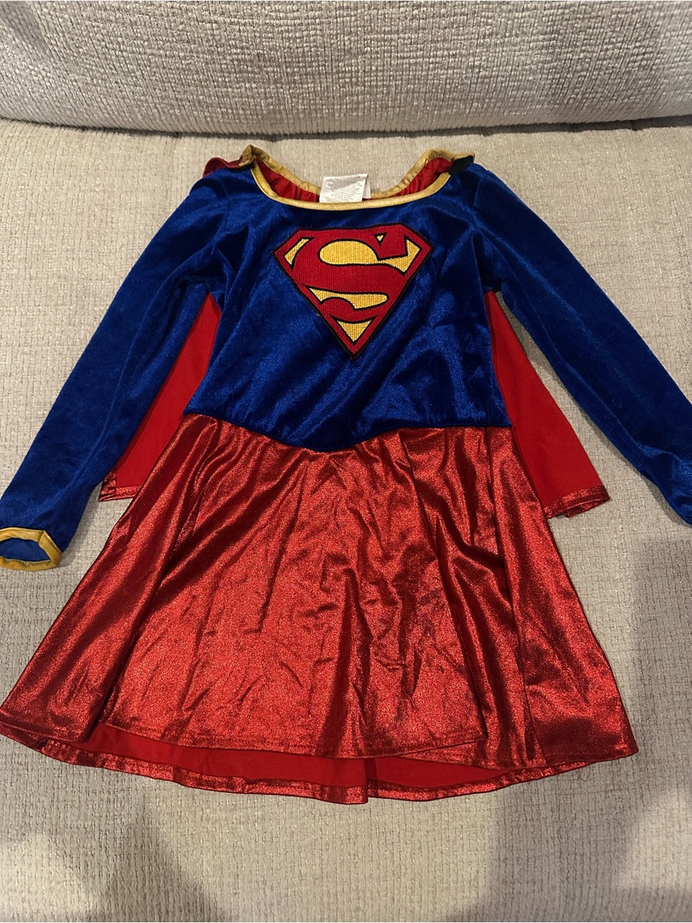 Girls Blue and Red Supergirl Costume Dress Size Small